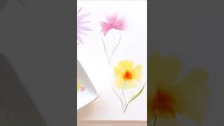 Thumbnail: How to Paint Simple Watercolor Flower using Triangle brush #watercolor #watercolorpainting