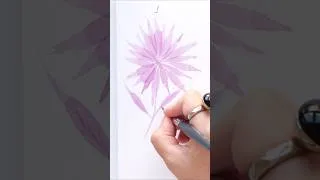 Thumbnail: Paint Simple Watercolor Flower in 5 minutes - using Triangle brush #watercolor #watercolorpainting
