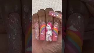 Thumbnail: My Little Pony Nails 🦄 #nailart #diynails #mylittlepony #longhairprettynails