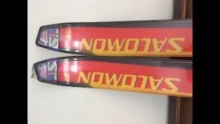 Thumbnail: Vintage Salomon S9000 1S Pr8 'TEST' Snow Skis; Undrilled, In Factory Wrap, RARE!