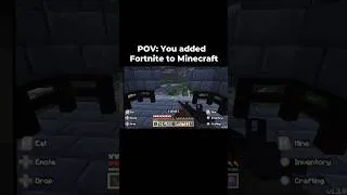 Thumbnail: POV: You added Fortnite to Minecraft 😎 #shorts #fortniteshorts #minecraft #gaming #