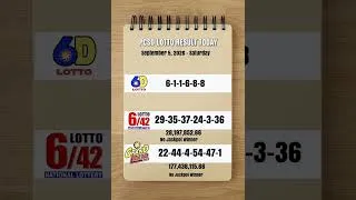 Thumbnail: Lotto Result Today 9pm Draw September 5, 2026 PCSO #lotto #9pmlottoresult #lottoresulttoday
