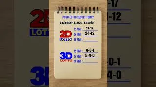 Thumbnail: Lotto Result Today 5pm Draw September 5, 2026 PCSO #lottoresulttoday #5pmlottoresult #lotto