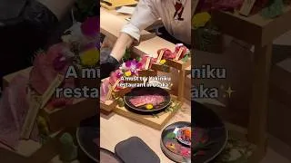 Thumbnail: They serve the meat on this cool wooden staircase platter at YP Ryu Yakiniku #japantravel #osaka