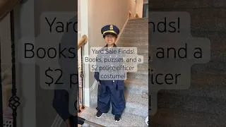 Thumbnail: Yard sale finds! Books, puzzles, and a $2 police officer costume! 🤗 #yardsale #yardsalehaul #books