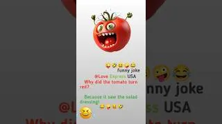 Thumbnail: Suggestion:#WhyDidTheTomatoTurnRed 🍅😂 | Hilarious #Joke for Your Day! #FunnyShorts #USA