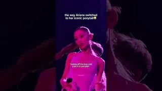 Thumbnail: The way she CHANGED her ponytail on stage 😭 #arianagrande #shortsviral #viralshorts #viral #shorts
