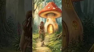 Thumbnail: Hidden Giant Mushroom House 🍄✨ | Cozy Iyashikei ASMR #shortsviral #asmrshorts