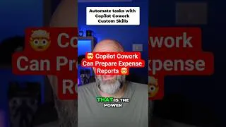 Thumbnail: 🤯 Copilot Cowork Expense Report Custom Skill 🤯