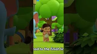 Thumbnail: Racing Playtime with Farm Animals Nursery Songs | Wheels Go Round Newborn Rhymes | LuLu LaLa