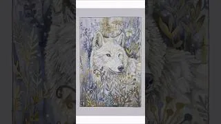 Thumbnail: Watercolor time lapse painting & poetry - The Dire Wolf lives again - art journal