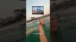 Thumbnail: I finally swam at sunset.. in the video you will see this is a BIG deal!!  #orangecounty #beachlife