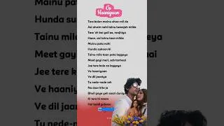 Thumbnail: Ve Haaniyaan (Lyrics) - Neha Kakkar #punjabisong #shorts