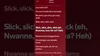 Thumbnail: victony slick lyrics song #spotify #music #musique #lyricvideo #paroles #song #speedsong #remix