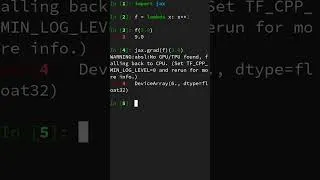 Thumbnail: Comparing Automatic Differentiation in JAX, TensorFlow and PyTorch #shorts