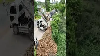 Thumbnail: KOMATSU D41P Bulldozer in Action with 5 Ton Truck! 💥 #Bulldozer #HeavyEquipment #Shorts