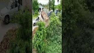 Thumbnail: Raw Bulldozer Power! KOMATSU D41P Pushing Dirt Hard 🚜 #KOMATSU #LandFilling #Shorts