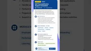 Thumbnail: Hirinng SAP SuccessFactors Remote Job 2026  #EmployeeCentral #sapsf #EC #sapindia