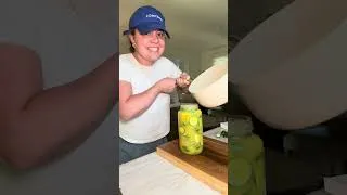 Thumbnail: Homemade Honey Mustard Pickles 🍯 🥒 full recipe in description