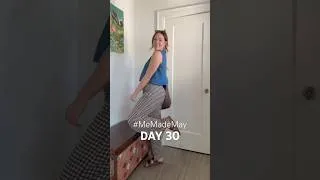 Thumbnail: #memademay day 30 | denim top and gingham pants. ✨ #sewing #memade #handmadewardrobe