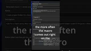 Thumbnail: 045 - I described what I wanted in plain English. The macro built itself. #shorts