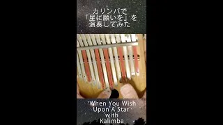 Thumbnail: 「星に願いを」をカリンバで演奏してみた 'When You Wish Upon A Star' played with Kalimba #Shorts