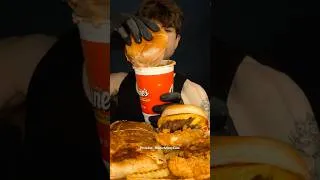 Thumbnail: EXTRA Canes sauce In-N-Out Burgers & fries? #asmr #mukbang