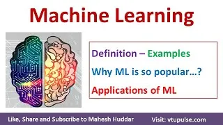Thumbnail: Introduction to Machine Learning Definition Examples Applications of ML Why so popular Mahesh Huddar