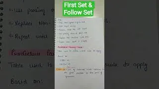 Thumbnail: First Set and Follow Set | Most Important Topic | PYQ Topic | RGPV B.tech 6th semester | #6thsem