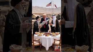 Thumbnail: Iran Attack on US Base 😂🤯 Donald trump and Khamenai #politicalsatire #shorts