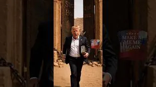 Thumbnail: Trump Opened Iran's Secret Door 😳 | Political Satire #politicalsatire #shorts