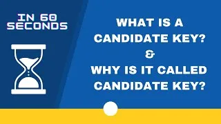 Thumbnail: What is candidate key? Why is it called candidate key? #shorts #candidatekey #database