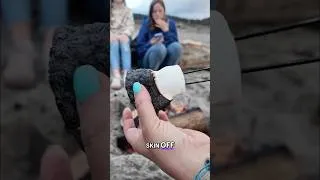 Thumbnail: Burnt marshmallows are better. Change my mind. 😂 #shorts #CampfireCooking #RVLife #Smores #Camping
