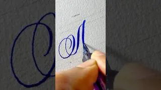 Thumbnail: Writing Beautiful letter A in calligraphy #calligraphy #shorts #shortsfeed