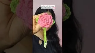 Thumbnail: How to crochet hair accessories in just 30 minutes 🎀 #crochet #handmade #cute #diy #rose
