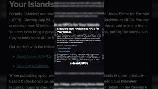 Thumbnail: Sidekicks Turn UEFN Into a Creature-Collection Engine.. #uefn #fortnitecreative