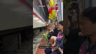 Thumbnail: Vietnam - Hanoi Train Street Time Schedule 🚊💥 #shorts #travel #travelvlog #shortsfeed