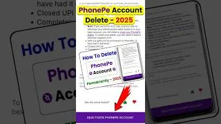 Thumbnail: PhonePe account delete | PhonePe account kaise delete kare #shorts #viralshort