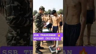 Thumbnail: SSB Tradesman Weight Medical: Underweight या Overweight तो क्या होगा? #shorts