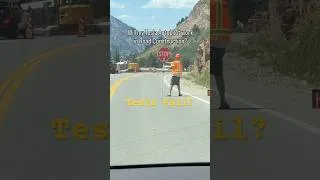 Thumbnail: 😱 I can’t believe what it did! #Tesla #roadconstruction