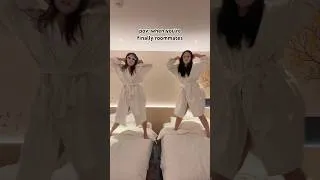 Thumbnail: whatever goes on in the hotel room w girls😂 #travel #dancetrend