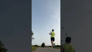 Thumbnail: It’s important to acquire useful life skills, like running while juggling 5 balls. #juggling