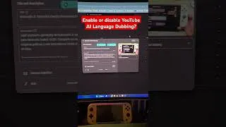 Thumbnail: Enable or Disable YouTube #AI Language Dubbing?