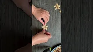Thumbnail: Handmade flowers | pistachio shell flowers | Flower making | trash to treasure
