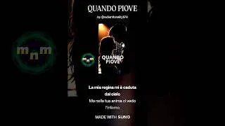 Thumbnail: ⛈️ QUANDO PIOVE - La Mia Regina Caduta dal Cielo (SHORT) 🌩️ #PopRock #AISong #LoveSong