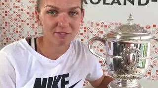 Thumbnail: Roland-Garros champion ● Simona Halep has a message ✎ for her fans!