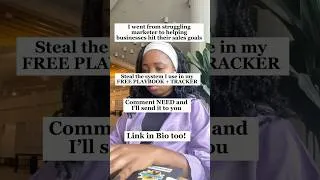 Thumbnail: Link to get playbook + Tracker in bio 🚀 #marketing #business
