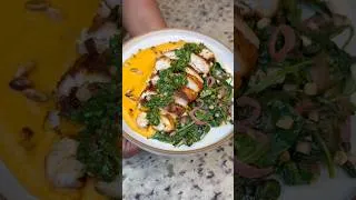 Thumbnail: Chimichurri Chicken, Sweet Potato Puree #shorts #dinner