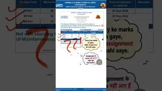 Thumbnail: IGNOU Assignment Marks Not Updated? | Assignment Status Not Found Solution | June 2026 Exam #ignou