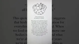 Thumbnail: #117 Quote - “The groundwork of all happiness is health."